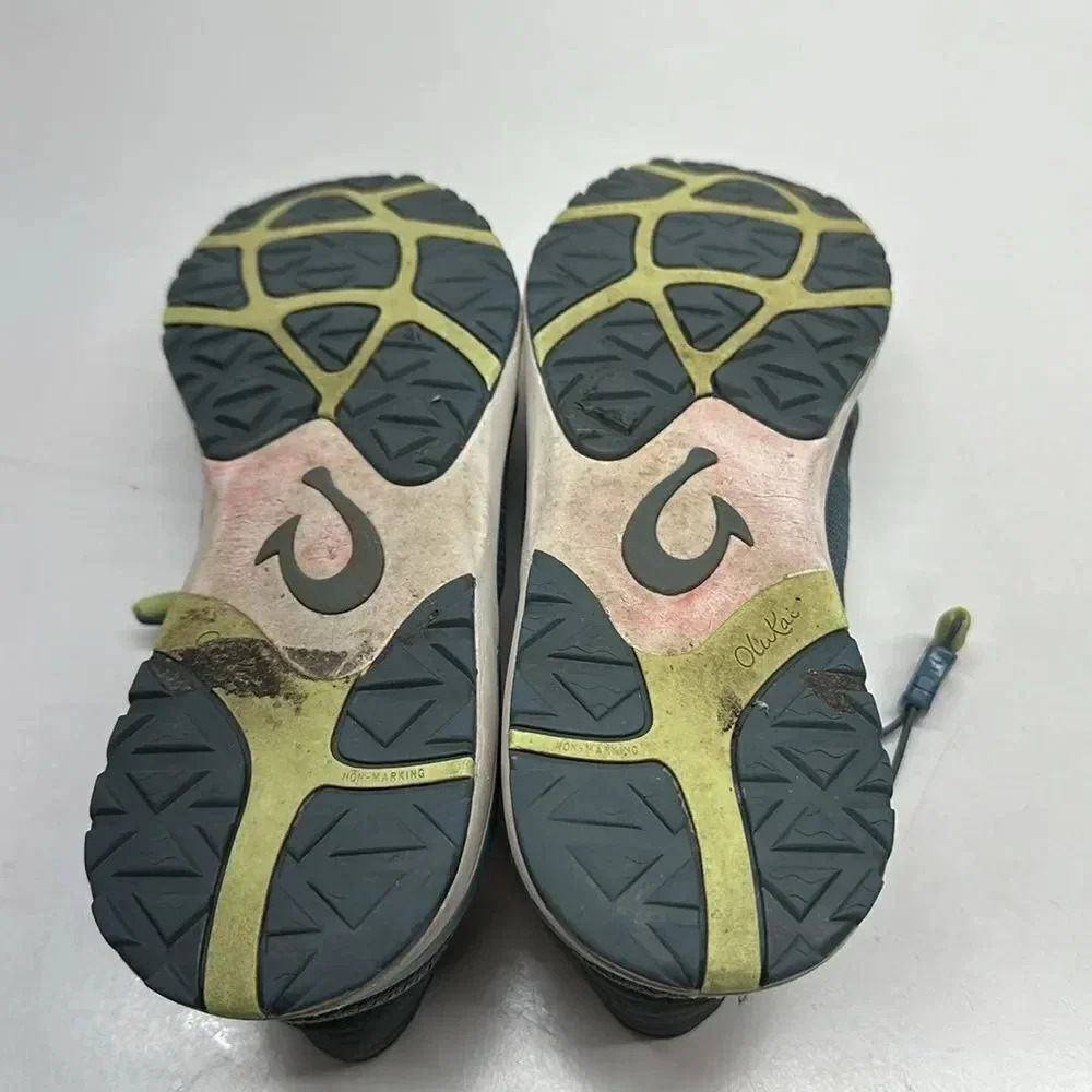 Olukai Miki Trainer Sneakers Shoes Drawstring Athletic Blue Green Women's 8 - Picture 8 of 11